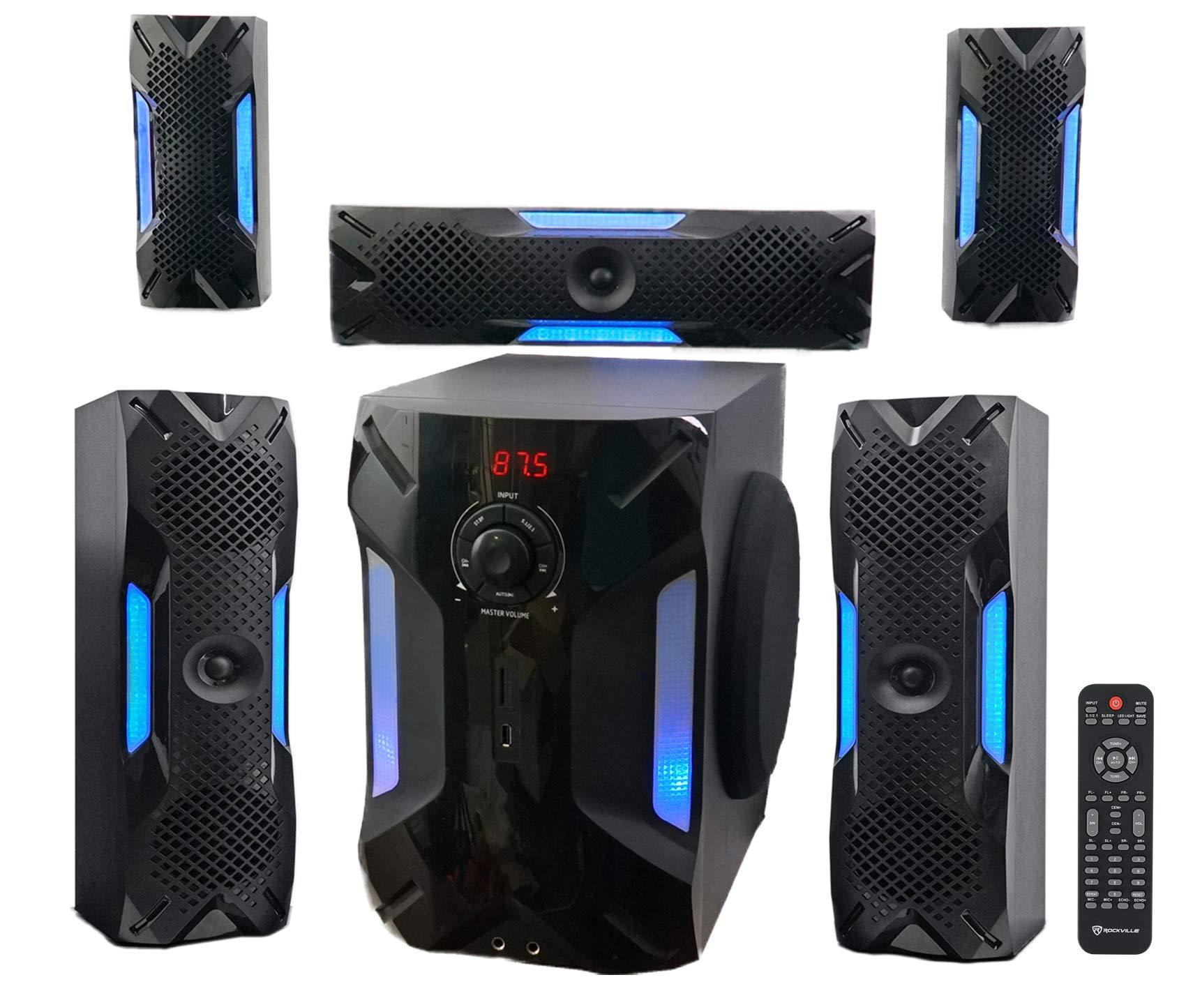 Rockville Rockville Bluetooth Home Theater Karaoke Machine System w/8" Sub + Wireless Mics