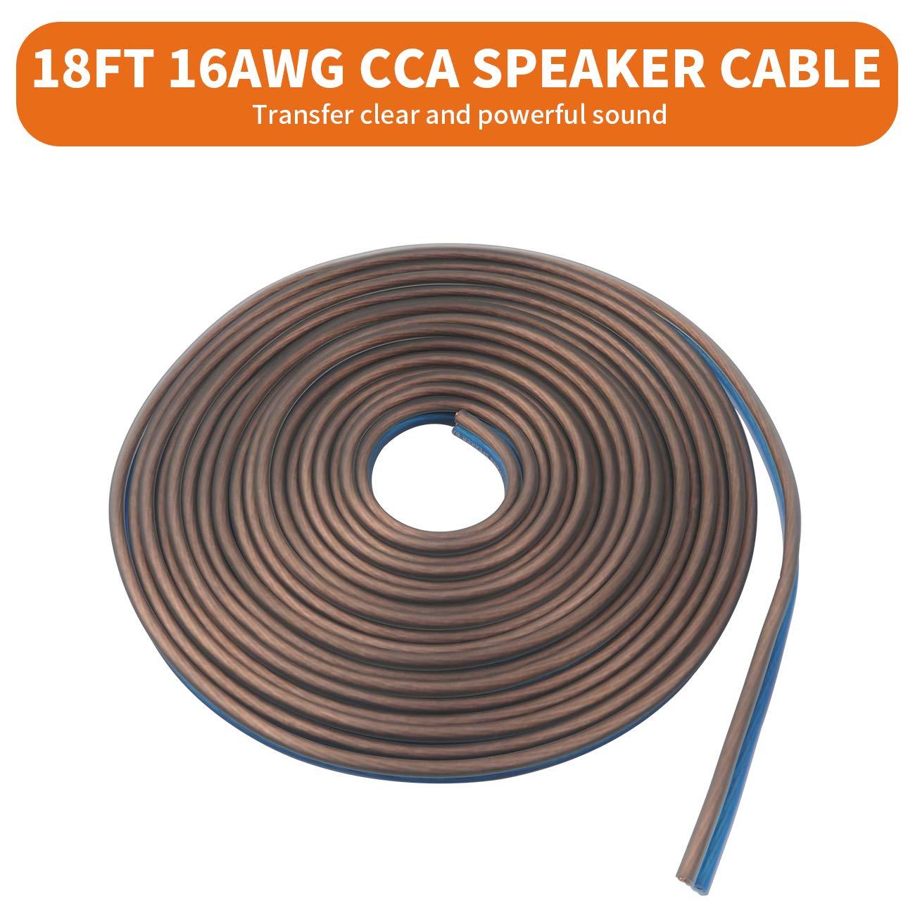 TOPSTRONGGEAR TOPSTRONGGEAR 4 Gauge Amp Kit True 4 AWG Amplifier Installation Wiring Amp Kit Install Cables Car Audio Wire