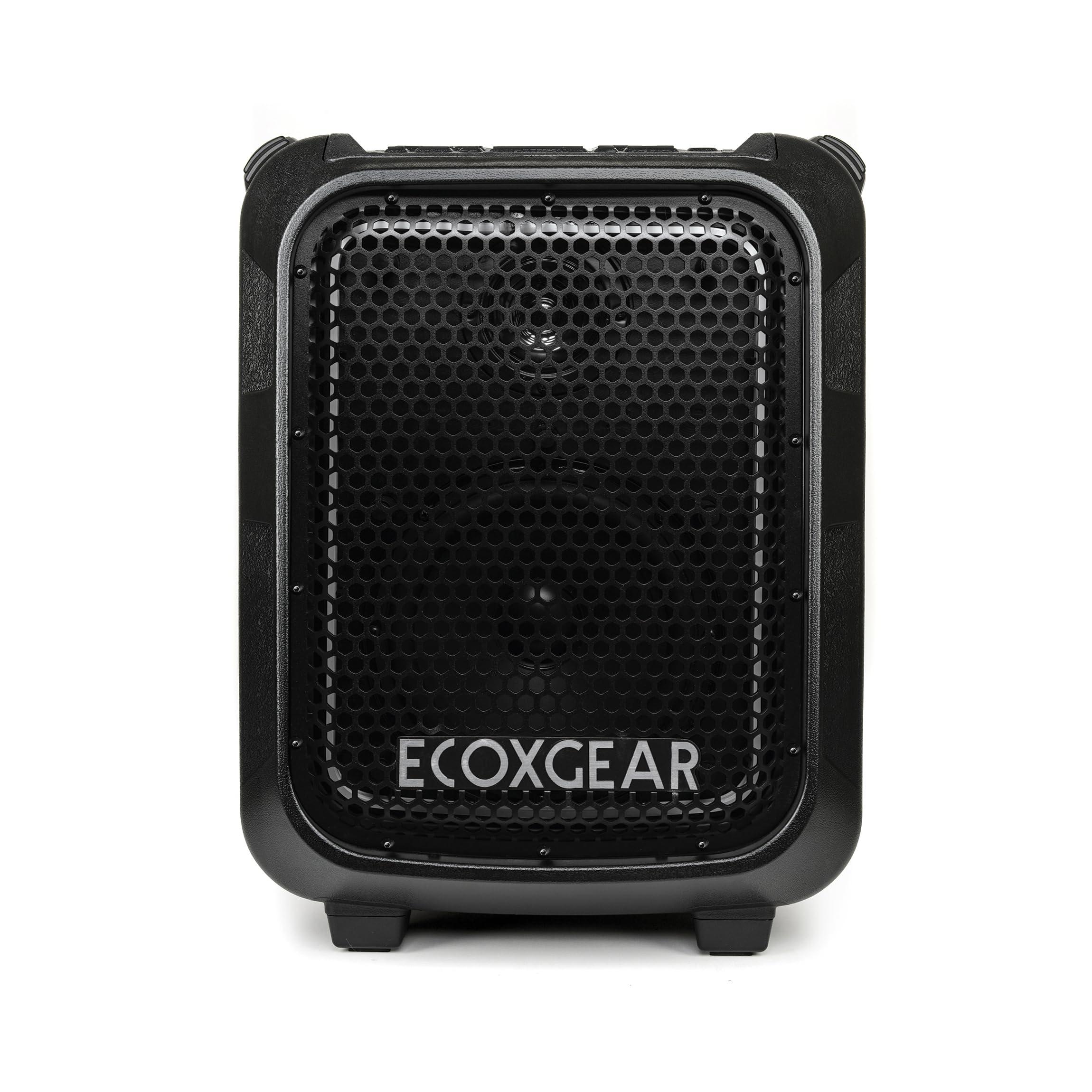 ECOXGEAR ECOXGEAR: EcoBoulder Ultra 121dB Loud Rugged Bluetooth 5.1 Speaker, IP67 Waterproof, Drop and dustproof with Party Lights, 50+ Hours runtime, it Even Floats Black