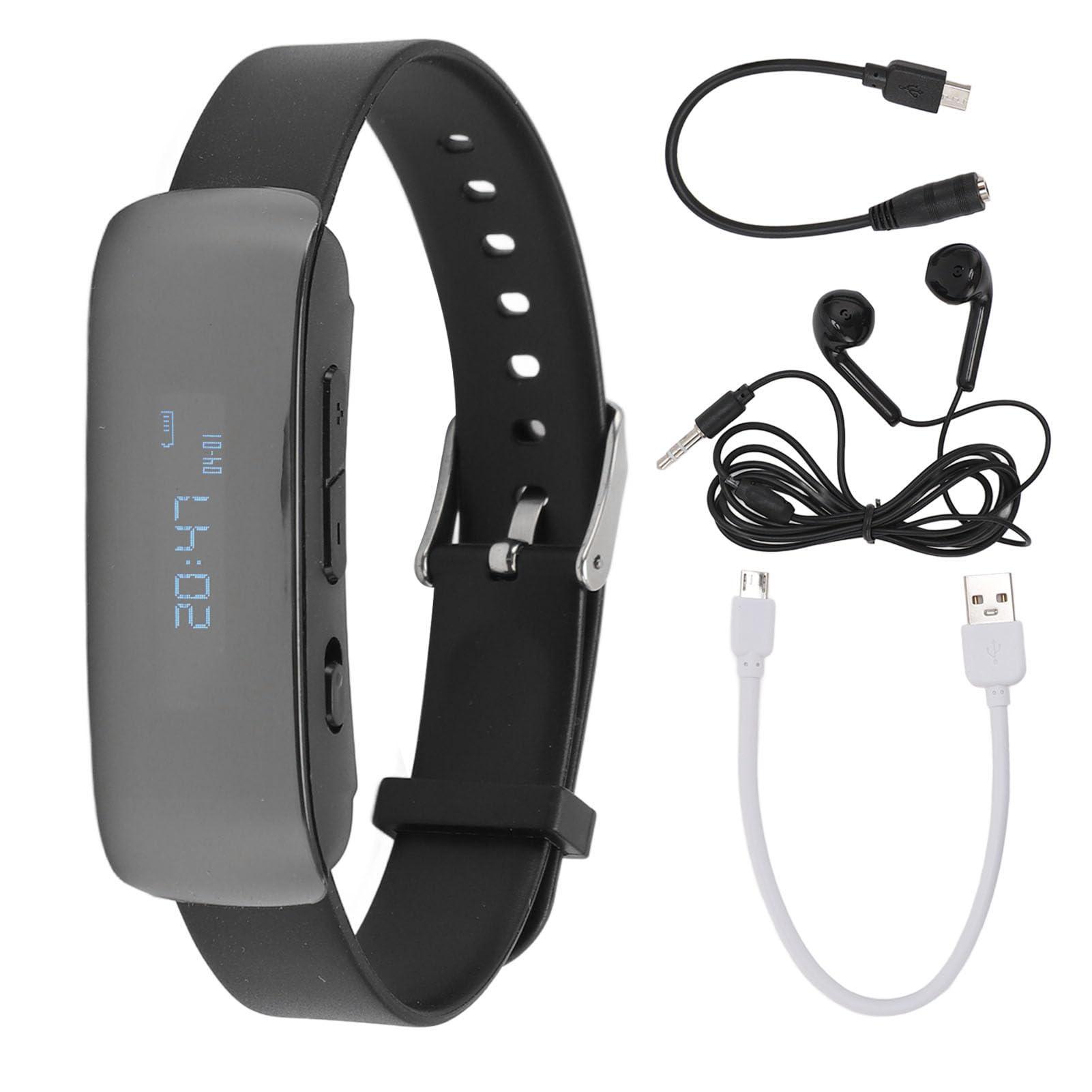 Yoidesu Digital Voice Recorder Watch, Bracelet Recording Device with 90mAh Battery, Wristband, MP3 Recorder with Timing Recording Audio Device, Watch Voice Activated Recorder (4G)