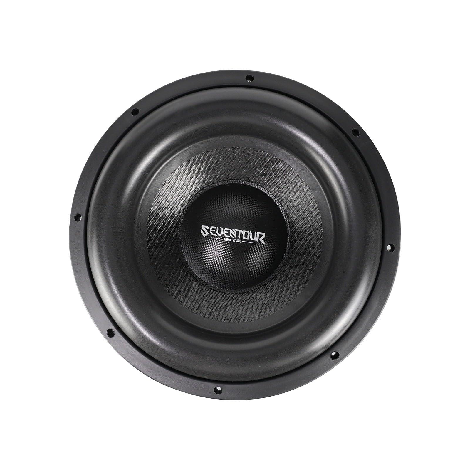 Seventour Seventour 12 inch 1200 Watt Max Power Car Audio Dual 4 Ohm Shallow Mount Car Subwoofer (12\" - Dual 4 Ohm)