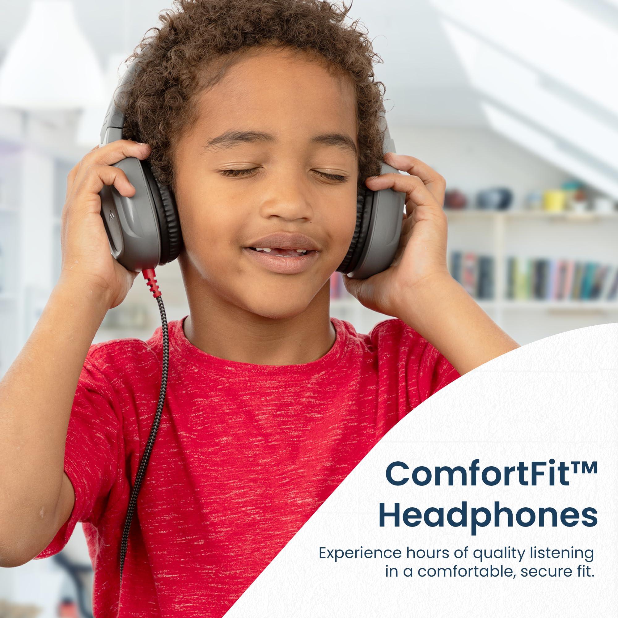 Brenthaven Brenthaven Headphones Wired | USB C On-Ear Rugged 2 Adjustable Headphones with Long Tangle Free Cord - Lightweight Durable and Drop Tested School Supplies for Kids Travel and K-12 Students - Gray