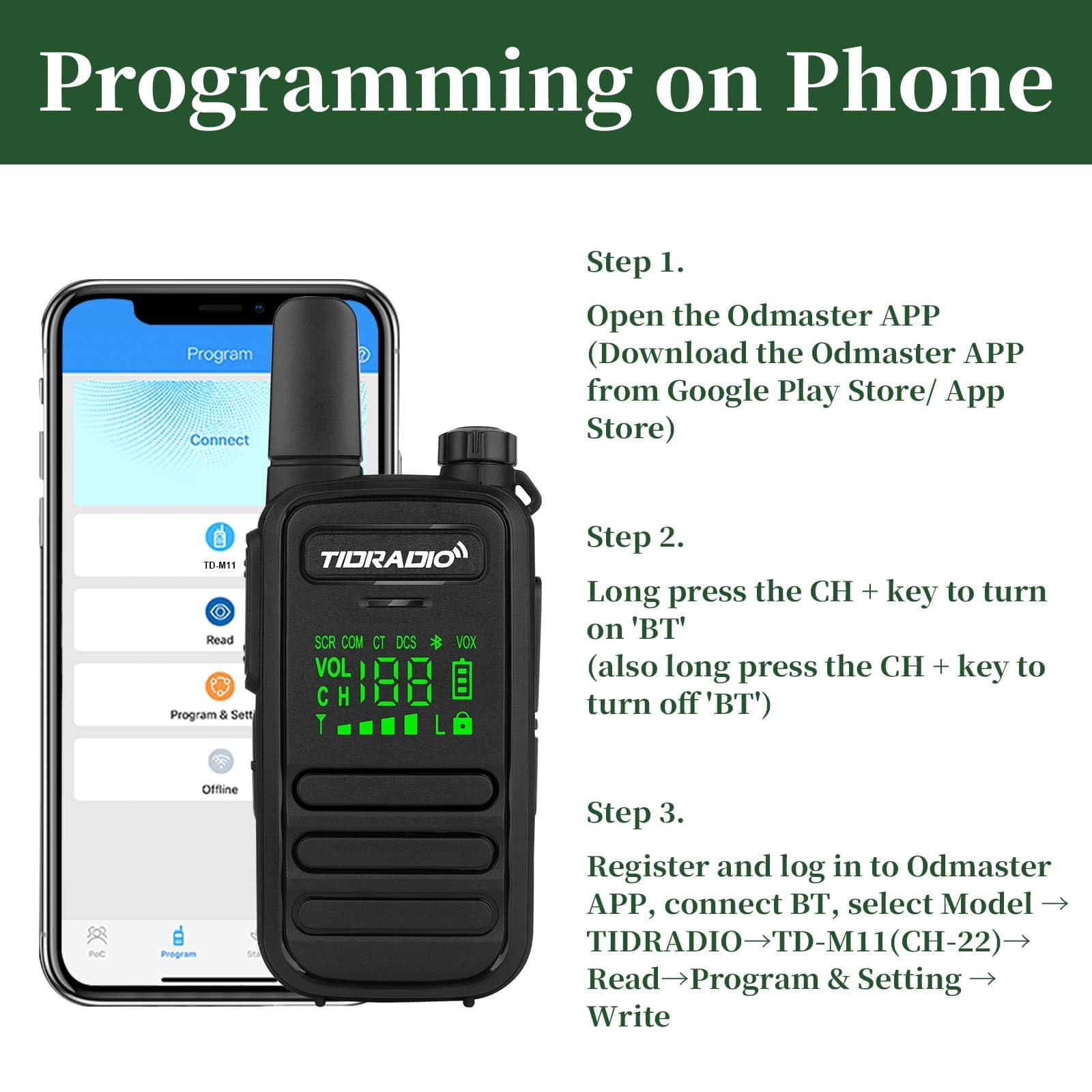 TIDRADIO TIDRADIO TD-M11 Waterproof Walkie Talkies for Adults,LED Display,Wireless Programming,NOAA,VOX,Frequency Copy, Long Range Two Way Radios with 6 Way Gang Charger, for School Church Business (6 Pack)