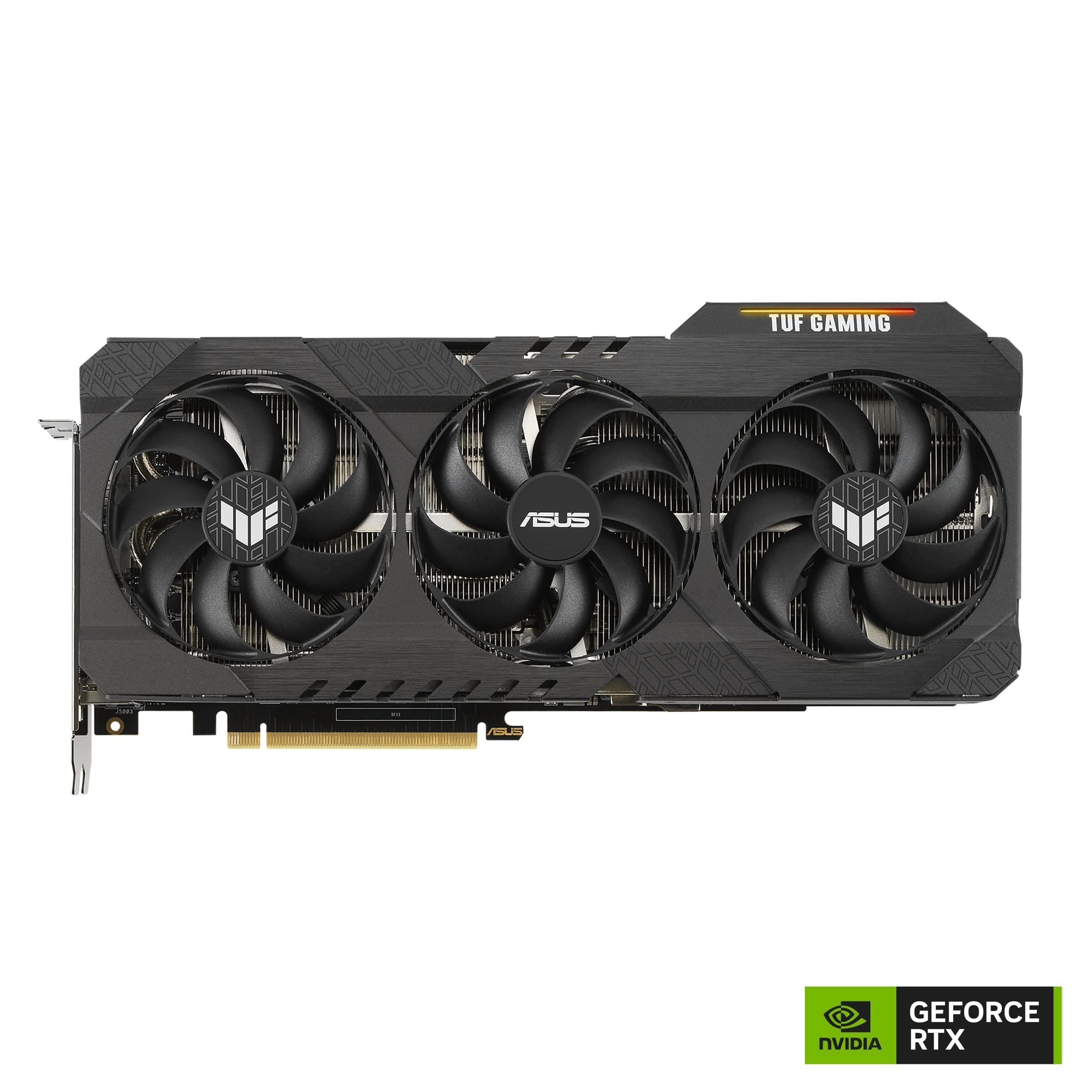 ASUS ASUS TUF Gaming NVIDIA GeForce RTX 3060 Ti OC Edition Graphics Card (PCIe 4.0, 8GB GDDR6X, HDMI 2.1, DisplayPort 1.4a, Dual Ball Fan Bearings, Military-Grade Certification, GPU Tweak III)