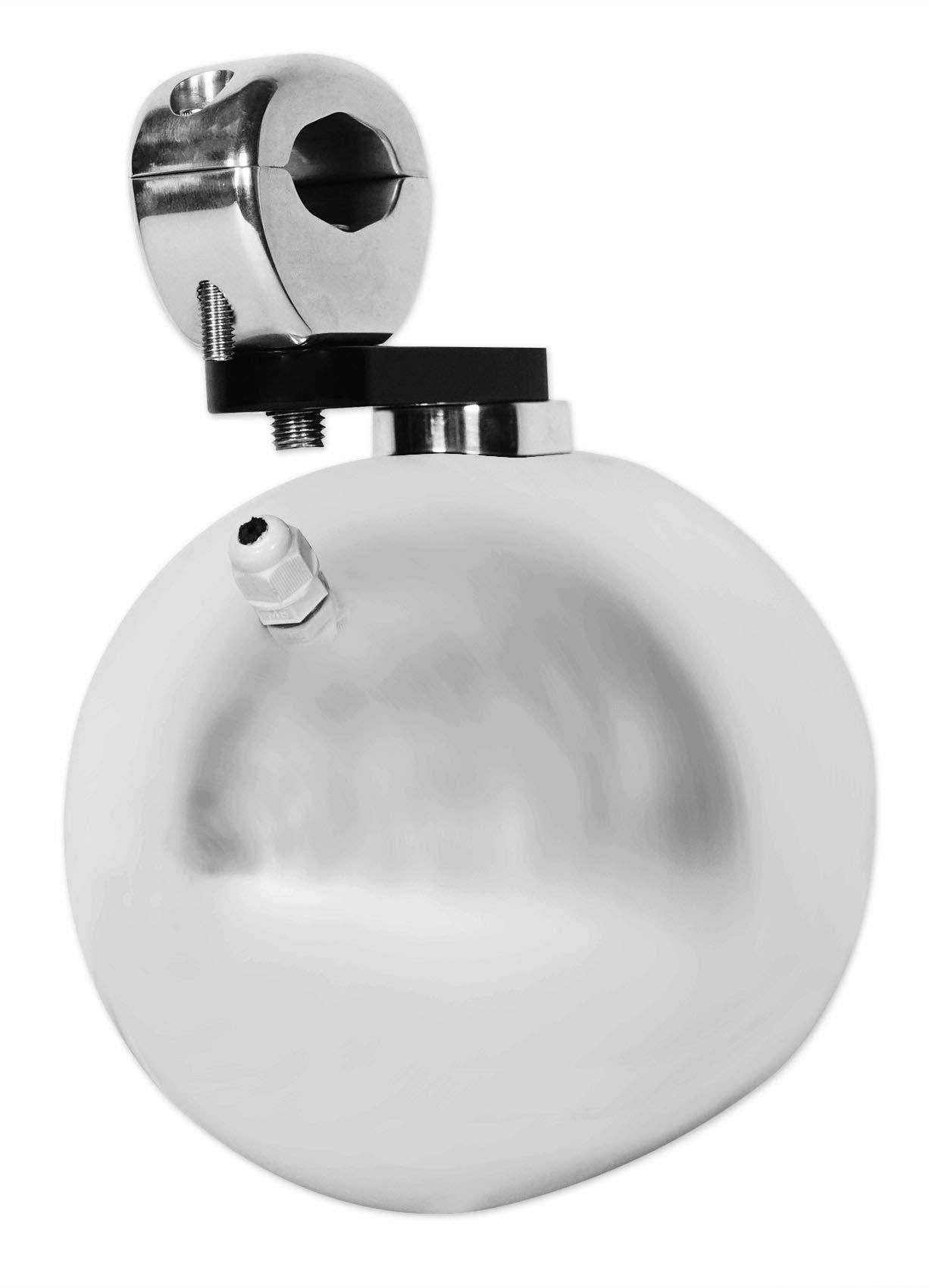 Rockville (2) RockvilIe MAC40B 4\" Chrome Swivel Aluminum Motorcycle Handlebar Speaker Pods