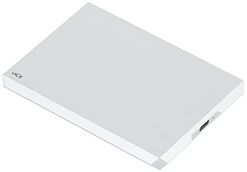 LaCie LaCie Mobile Drive, 2 TB , External Hard Drive HDD Moon Silver, USB-C USB 3.0, With Rescue Services (STHG2000400)