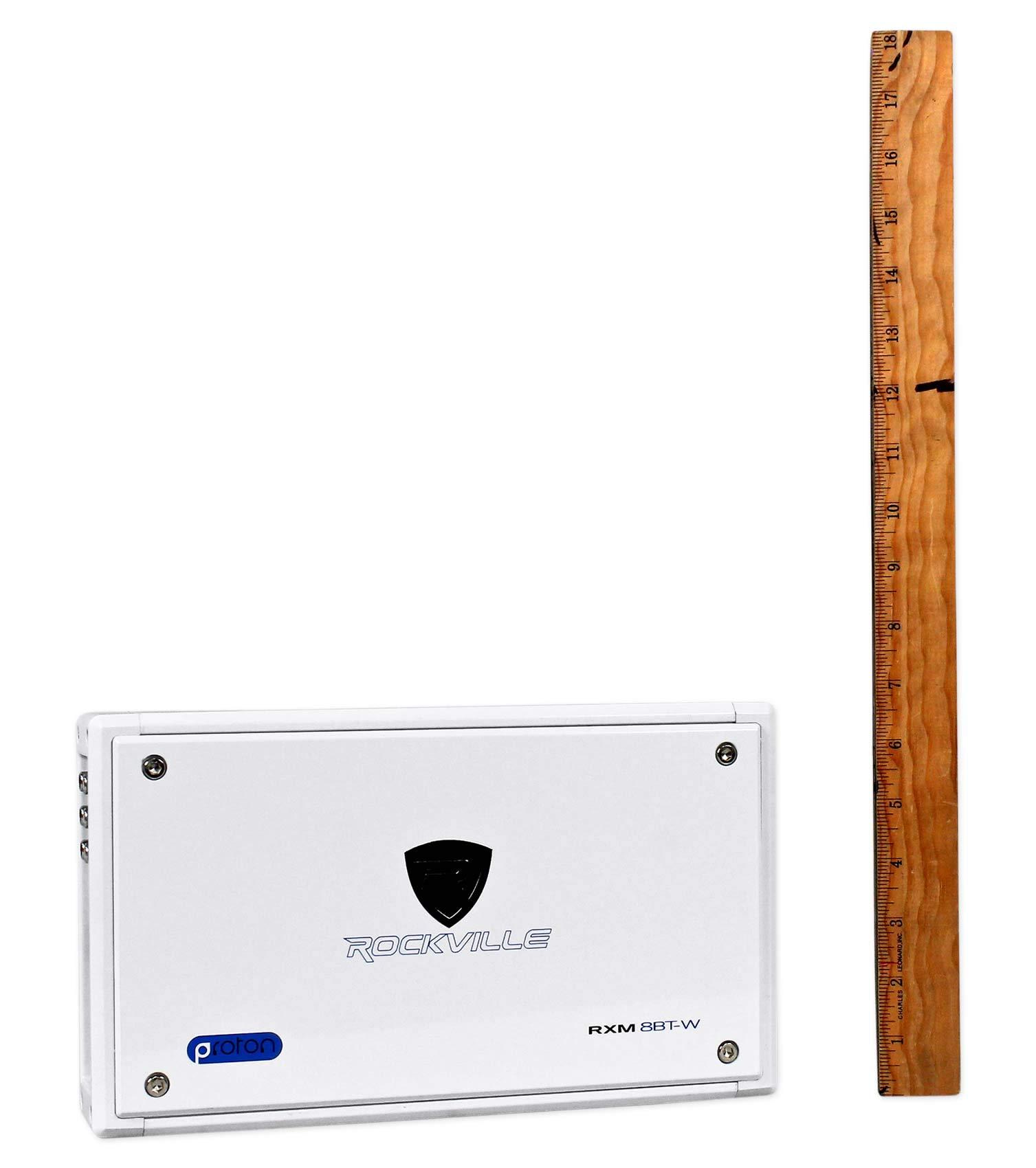 Rockville Rockville RXM8BTW 8 Channel Marine/Boat Bluetooth Amplifier+Kicker 4Zone Control