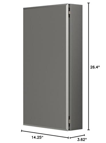 Kohler KOHLER K-CB-CLC1526FS Beveled Medicine Cabinet with Mirror Door & Adjustable Shelves, Rectangular Beveled Edge Frame, 15\" x 26\"