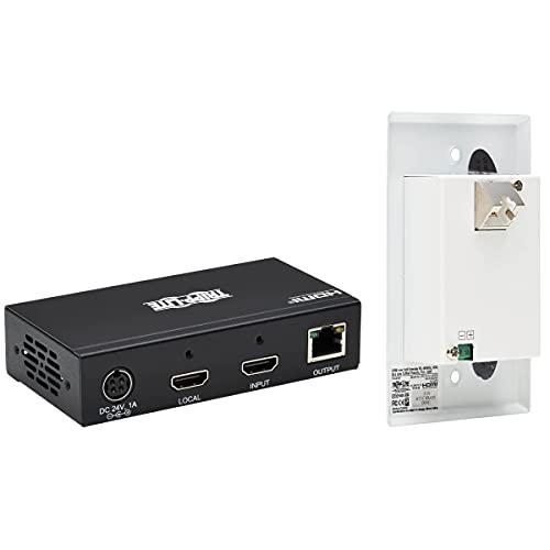 Tripp Lite Tripp Lite HDMI Over Ethernet Cat6 Extender Kit with Wall Plate Receiver - Up to 230 feet or 70.1 Meters - 4K 60Hz Video, 4:4:4, HDR PoC, TAA Compliant (B127A-1A1-BHFH)