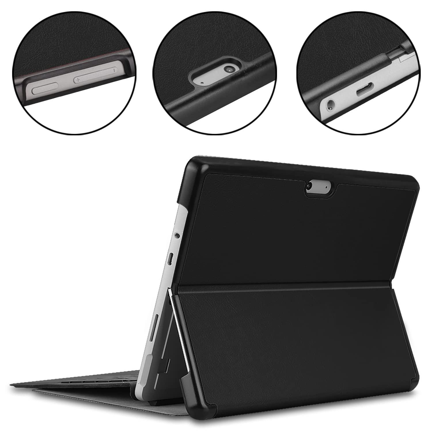ysmile YSMILE Case for Surface Pro 8, Lightweight Smart Cover Folio Stand Hard Shell Cover for Surface Pro 8 13 Inch, Black
