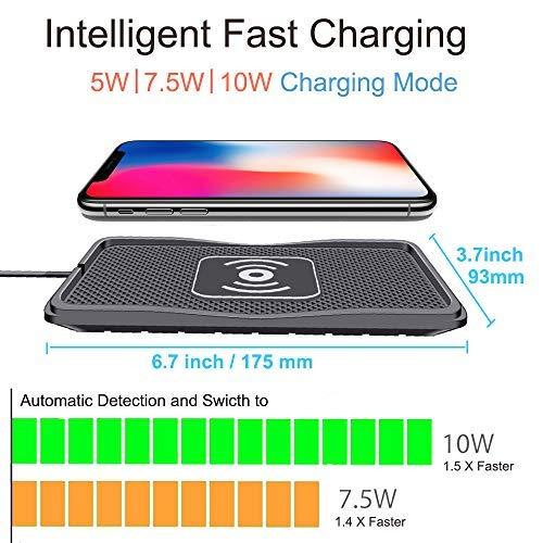 POLMXS Wireless Charger,POLMXS 10W Wireless car Charger Charging pad Fast Wireless Phone Charger pad Andriod Cell Phone Wireless Charging mat Galaxy Note10/S21/S10/S9/S22(C3)