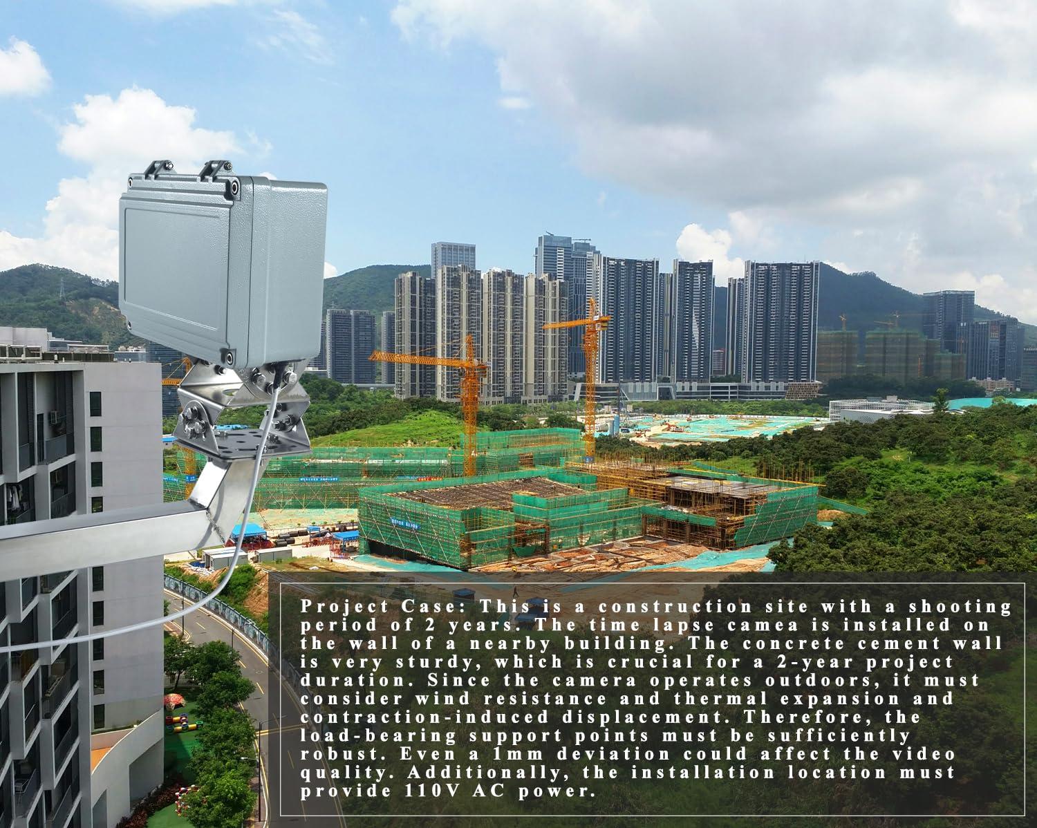 JPCRMOV JPCRMOV Time Lapse Camera, 4K Interval Timer Shooting Camera Outdoor Construction, Constructions Sites, House Building, Plant Growth, Waterproof housing for Professional Photographers