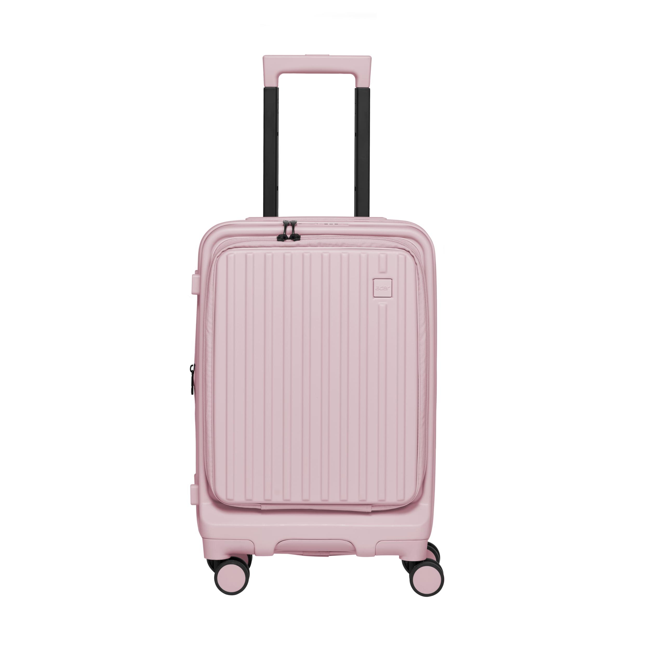 acer Acer Hardside Expandable Luggage Laptop Bag with Spinner Wheels, Pink