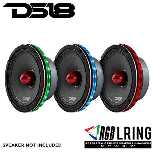 DS18 DS18 LRING10 LED RGB Speaker Ring Waterproof 10-Inch - Millions of Colors to Choose from When Install with an RGB Module or One Color When Install Without The RGB Module (Speaker NOT Included)