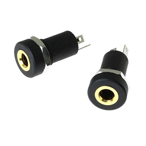 Longdex Longdex 3.5mm Stereo Panel Mount Jack 3PCS 3.5mm 1/8Inch Mini Female Stereo Panel Mount Solder Headphone Socket Connector