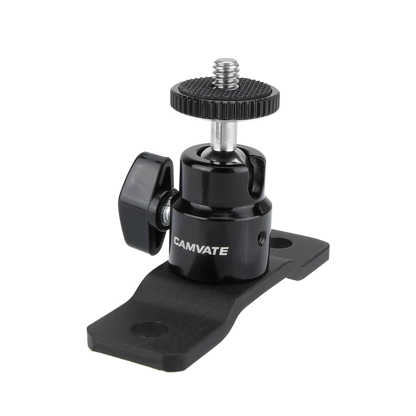 CAMVATE CAMVATE 1/4"-20 Male Thread Screw Mount + 1/4"-20 Thread Screw Connector + 1/4"-20 Ball Head with Bottom Pedestal Mount