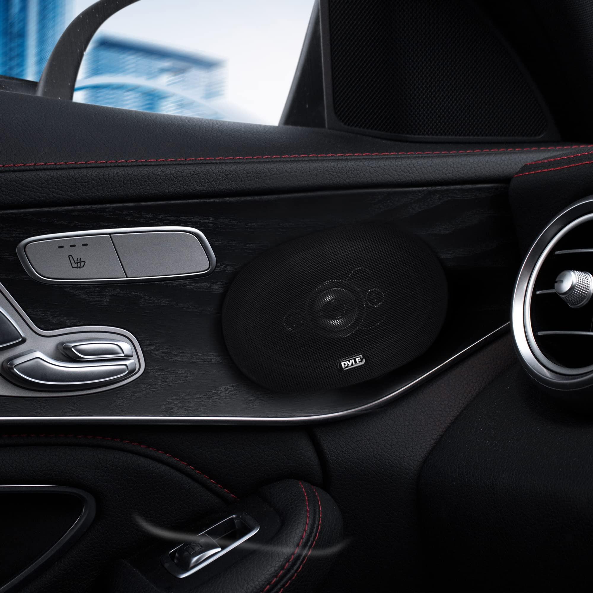 Pyle Pyle 6x9"/7x10" car Speakers 4-Way Quadriaxial Full Range Sound Audio - Butyl Rubber Surround, 500W w/ 4Ohm Impedance & 3/4'' Piezo Tweeters - Black Pair