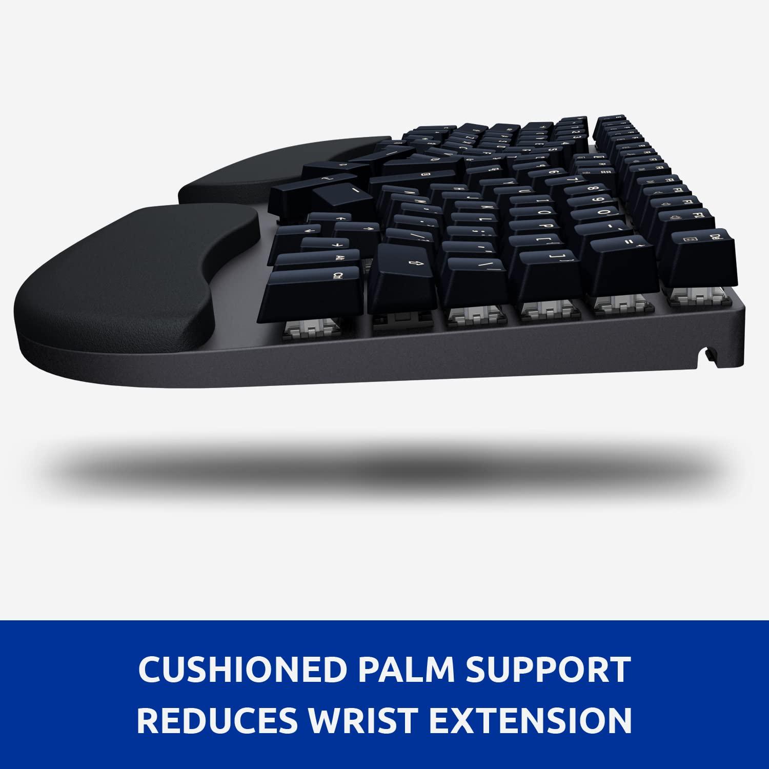 Truly Ergonomic Truly Ergonomic Cleave Keyboard - Tactile Optical Mechanical Switches Better Than Cherry MX, Natural Typing, Comfortable Palmrest, Backlight, Strong Aluminum Body, Best Split Keyboard, Windows/Mac