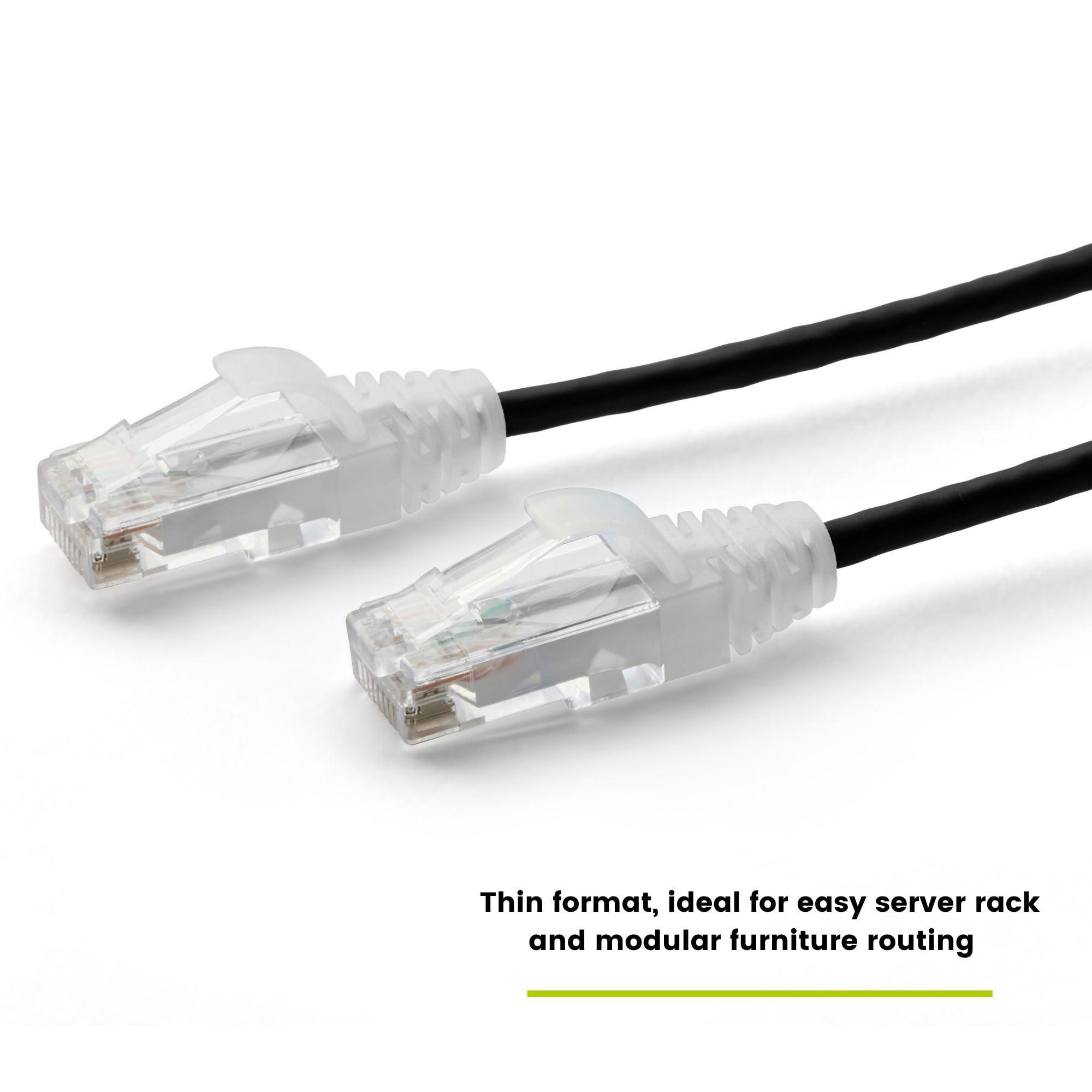 TRUE CABLE trueCABLE Cat6 Component Rated Patch Cable, Unshielded U/UTP, CM Rated, UL Listed, PoE++, 28AWG 4/PR, Black, 10ft, 1 Pack