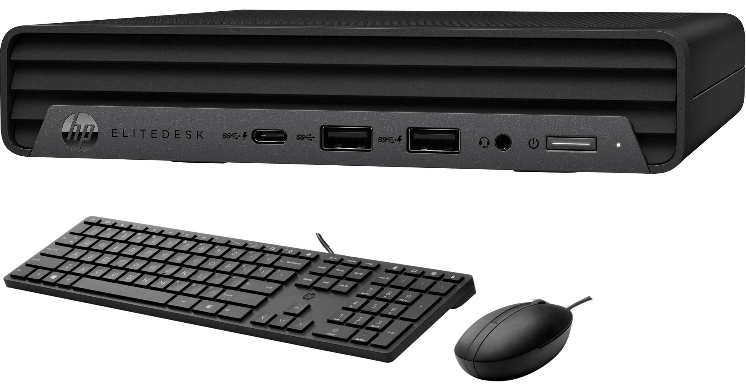 ME2 MichaelElectronics2 HP EliteDesk 800 G6 Mini Desktop with Keyboard & Mouse Intel i7 vPro Platform (Intel UHD 630, 8GB RAM, 512GB PCIe SSD, RJ-45, Bluetooth 5.3, WiFi 6, Win 11 Pro) with Dockztorm Hub