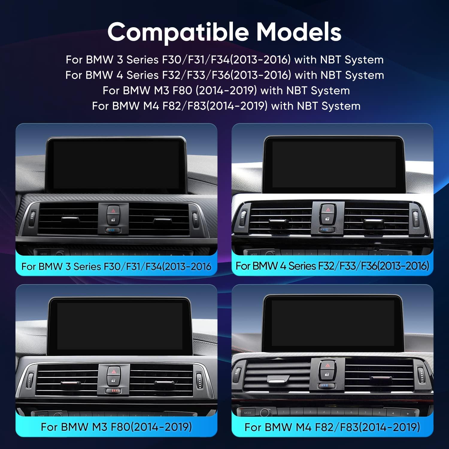 AINAVITO 10.25 inch IPS Touch Screen Car Stereo Wireless CarPlay Wireless Andriod Auto for BMW 3&4 Series(2013-2016) with NBT System, Bluetooth, Multimedia Receiver, SWC Car Radio USB Music HD Video Play