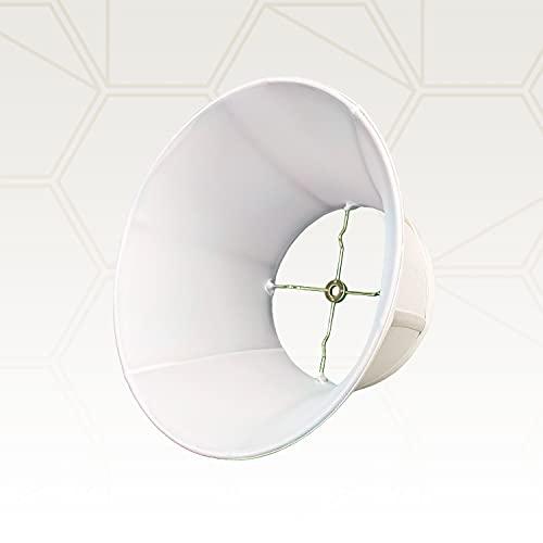 Royal Designs, Inc. Royal Designs, Inc. Shallow Drum Bell Billiotte Wall Lamp Shade, BS-711-15WH, White, 9.5 x 15 x 8
