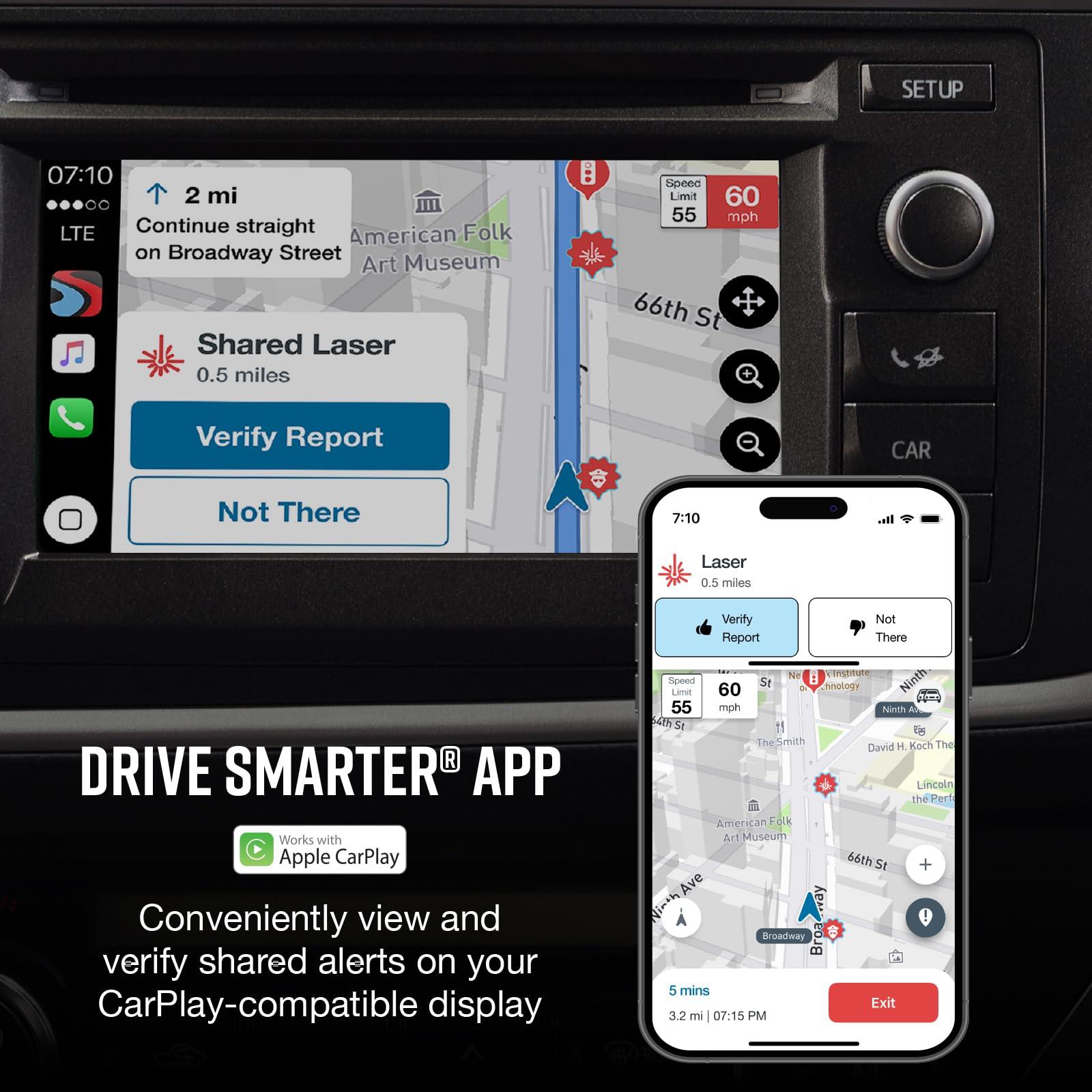 Cobra Cobra Smart Dash Cam + Rear Cam (SC 200D) QHD+ 1600P Resolution, Built-in Wi-Fi & GPS, Voice Commands, Live Police Alerts, Incident Reports, Emergency Mayday, Drive Smarter App, 16GB SD Card Incl.