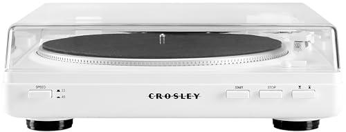 Crosley Crosley T400D-WH Fully Automatic Bluetooth 2-Speed Turntable Record Player with S100A Stereo Speakers, White