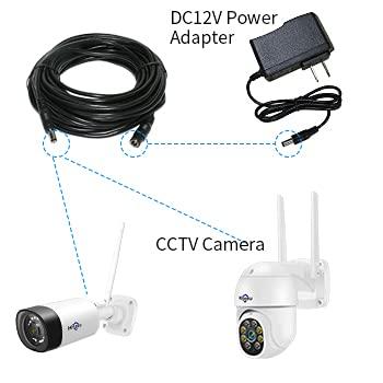 Hiseeu Hiseeu 30ft (10m) DC Power Extension Cable, 5.5mm x 2.1mm, 12V Extension Cord for Security Cameras, IP Camera, Standalone DVR, LED Display, Router, Invoice Printer