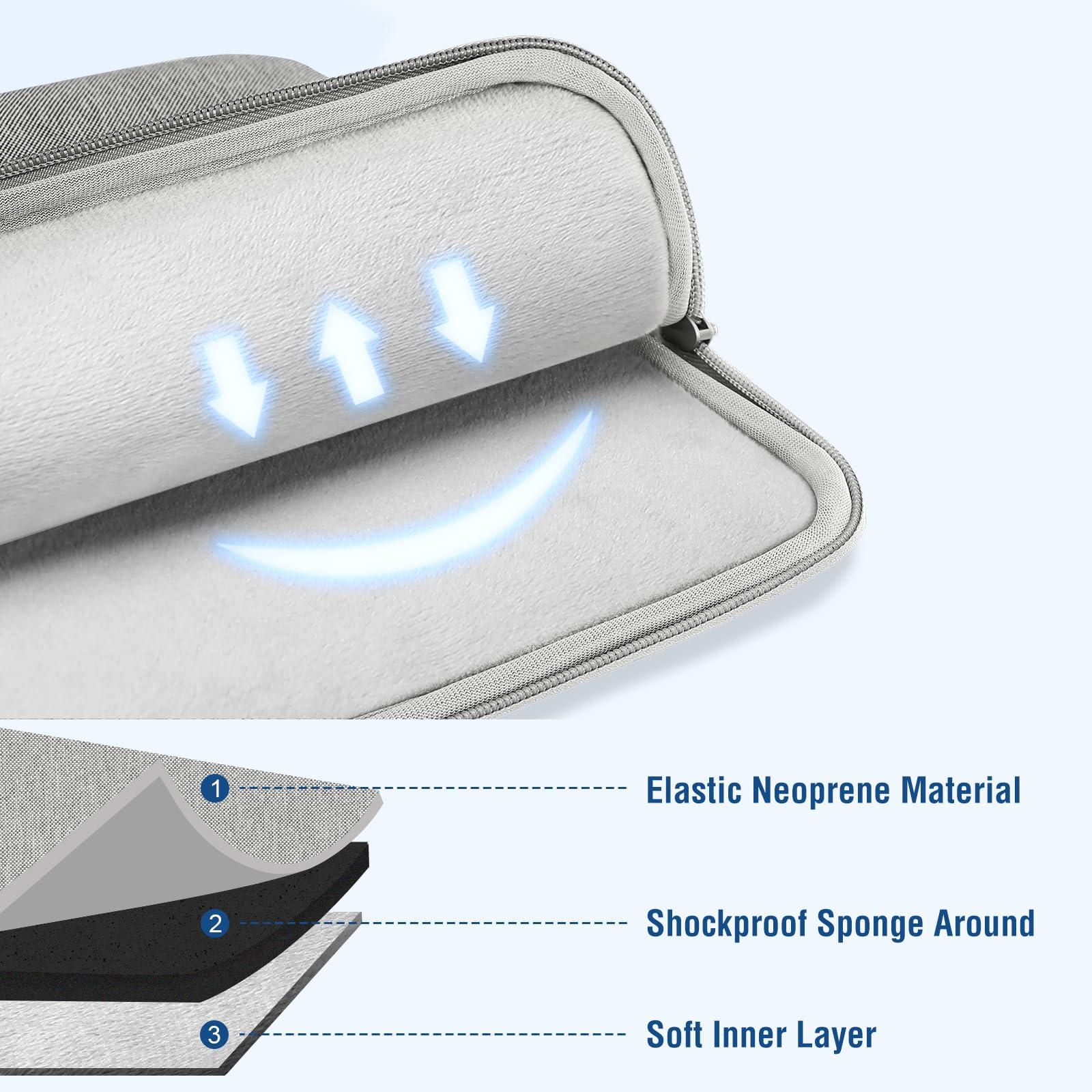 MOSISO MOSISO Laptop Case 17.3 inch, 17-17.3 inch Laptop Sleeve Compatible with Dell, HP, Lenovo, Asus, Acer, Alienware, Polyester Vertical Computer Sleeve Bag with Pocket, Gray