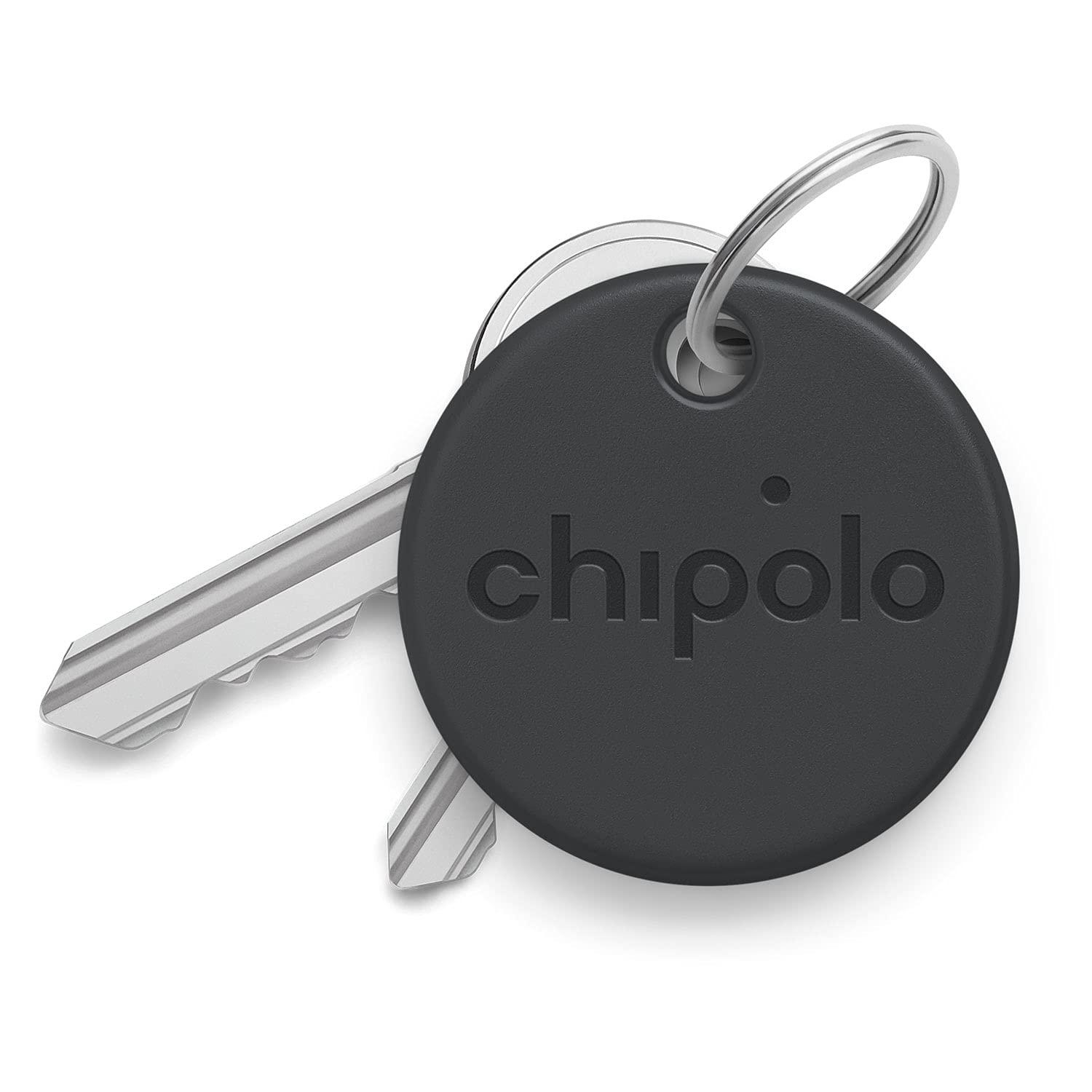 Chipolo Chipolo ONE Spot - 4 Pack - Finder, Bluetooth Tracker - Works with The Apple Find My app (only for iOS) (Almost Black)