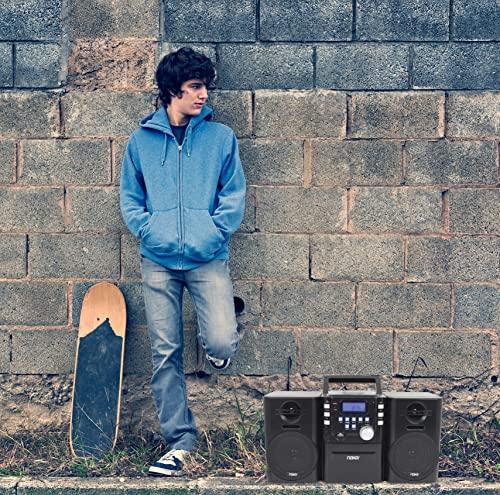 Naxa Naxa Electronics Naxa NPB-431 Portable MP3/CD Player with PLL FM Radio, USB Input, Remote Control, and Detachable Speakers, Black