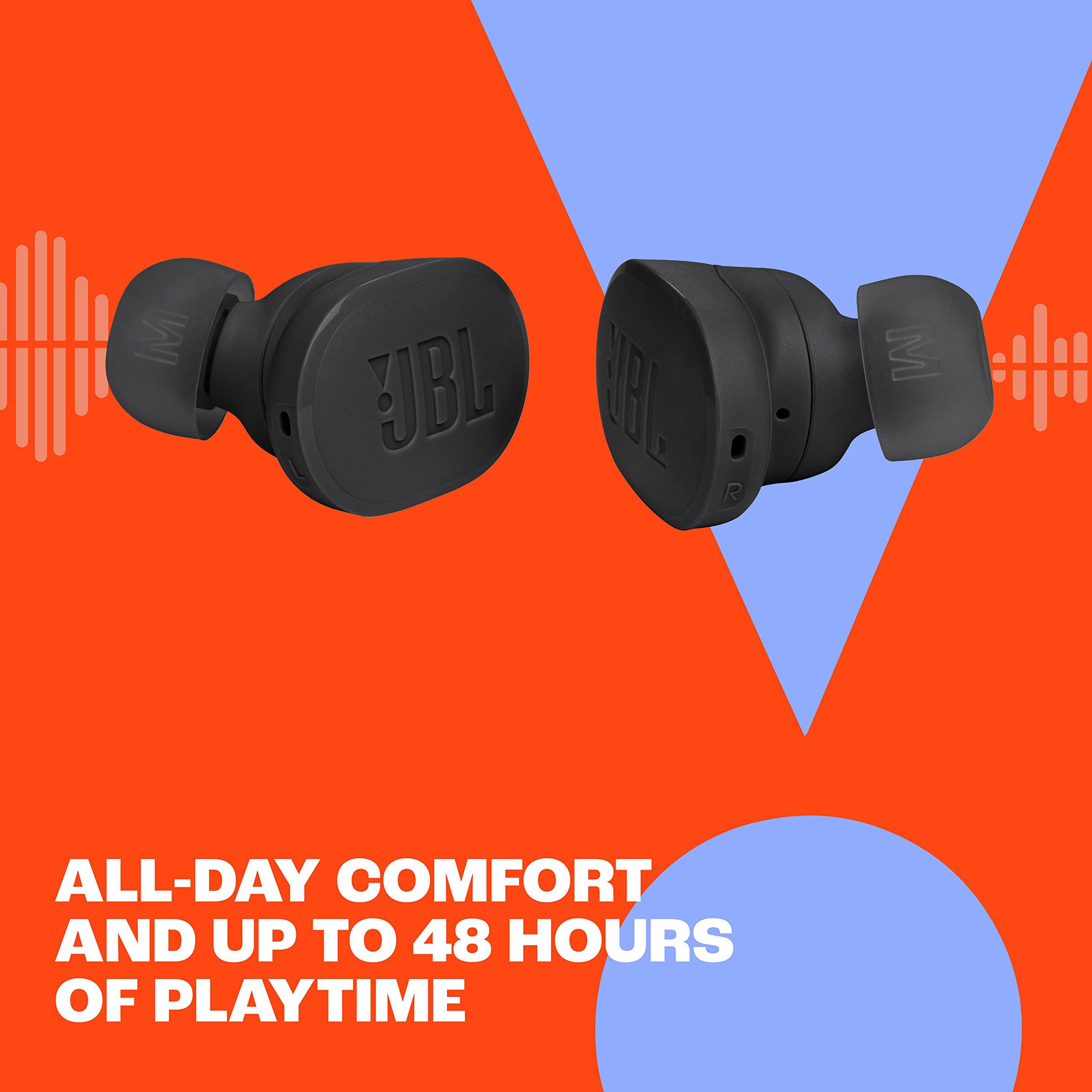 JBL JBL Tune Buds - True wireless Noise Cancelling earbuds, JBL Pure Bass Sound, Bluetooth 5.3, 4-Mic technology for Crisp, Clear Calls, Up to 48 hours of battery life, Water and dust resistant (Black)