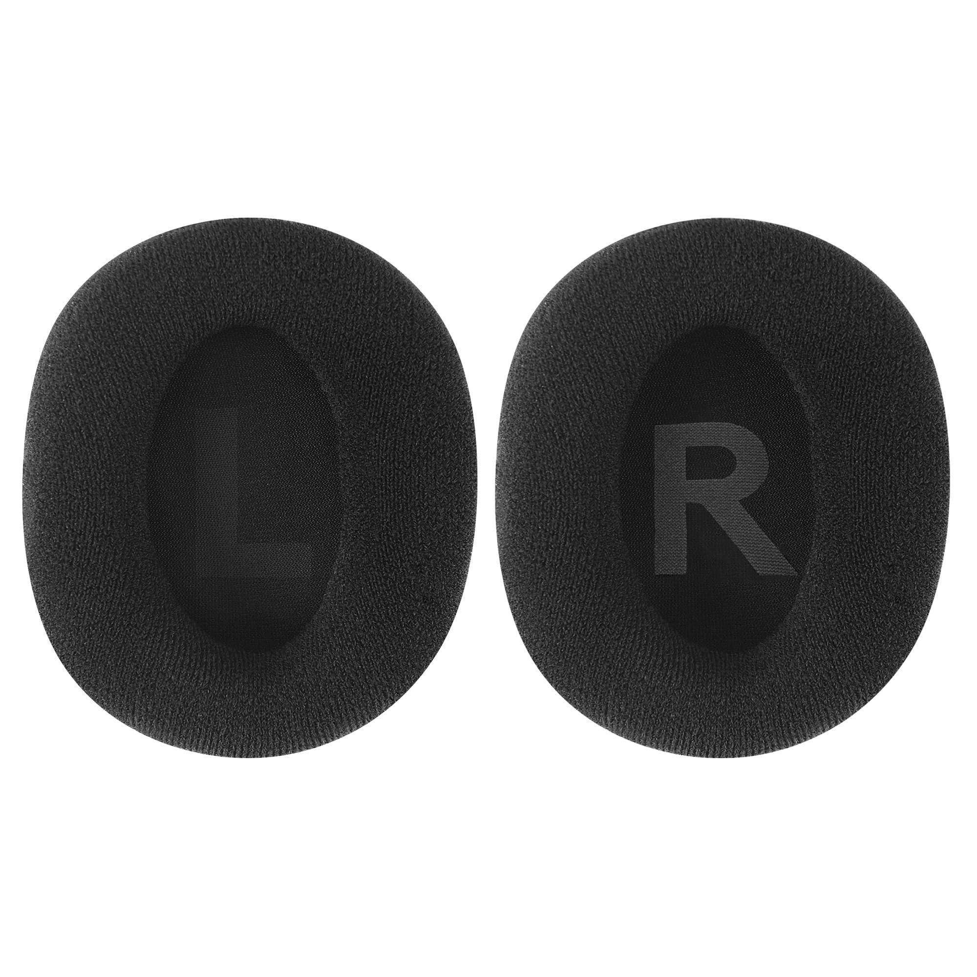 GEEKRIA Geekria Comfort Velour Replacement Ear Pads for Logitech G Pro, G Pro X, G433, G233, G Pro X 2 Headphones Ear Cushions, Headset Earpads, Ear Cups Cover Repair Parts (Black)