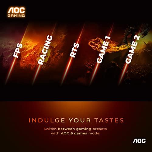 AOC AOC C32G2 32" Curved Frameless Gaming Monitor FHD, 1500R Curved VA, 1ms, 165Hz, FreeSync, Height adjustable, 3-Year Zero Dead Pixel Policy, Black