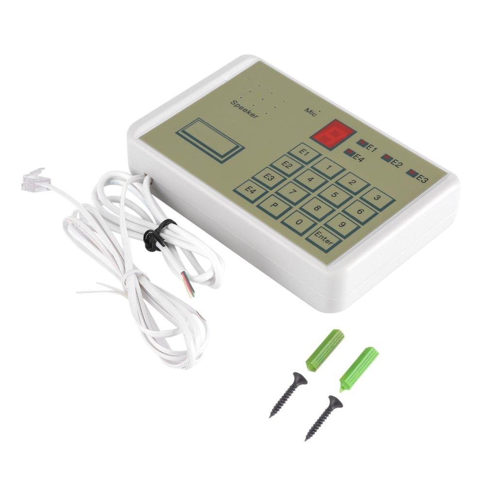 GLOGLOW Telephone Dialer, Wired Telephone Voice Auto dialer Burglar Security Wired Home Security System with Phone Dialer House Office Alarm System