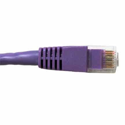 SF Cable SF Cable 50ft Cat 6 Unshielded (UTP) Ethernet Network Cable, RJ45 Plugs, 24AWG 4pair Stranded Copper Wire, 550Mhz Snagless Patch Cable - Purple
