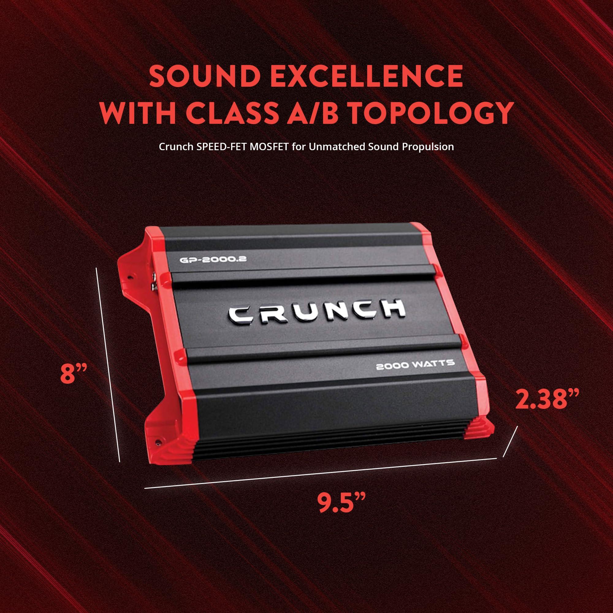 Crunch Crunch Ground Pounder GP-2000.2 2000 Watt 2 Channel Amplifier