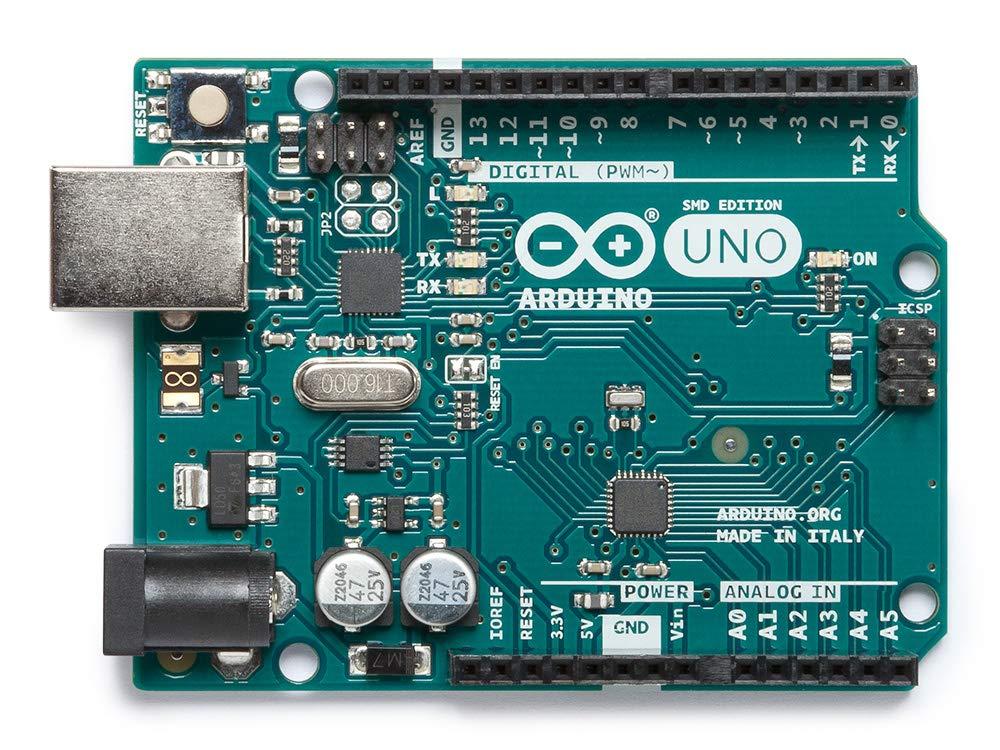 Arduino Arduino Uno Rev3 SMD Microcontroller Board [A000073] ATmega328P, 16MHz, 32KB Flash, USB & PWM Support, Ideal for DIY Projects, STEM Learning, Robotics, and Prototyping