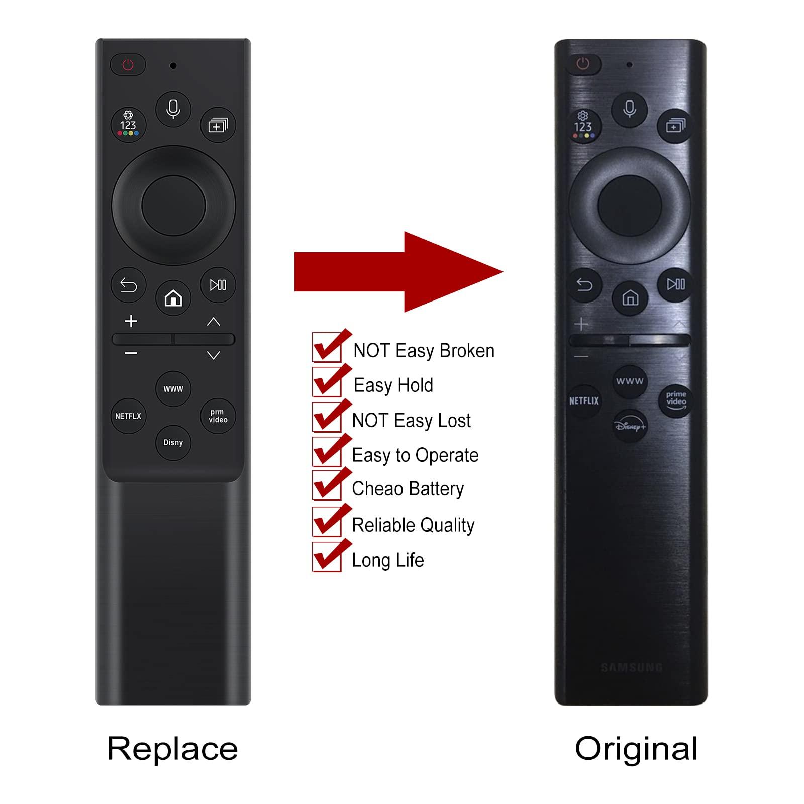 PERFASCIN BN59-01385D RMCSPB1EP1 Replace Voice remote control fit for Samsung Smart TV QN43Q60AAFXZA,QN50LS03AAFXZA,QN50Q60AAFXZA,QN50QN90AAFXZA,QN55LS03AAFXZA,QN55Q60AAFXZA,QN55Q70AAFXZA,QN55Q80AAFXZA TM2280E