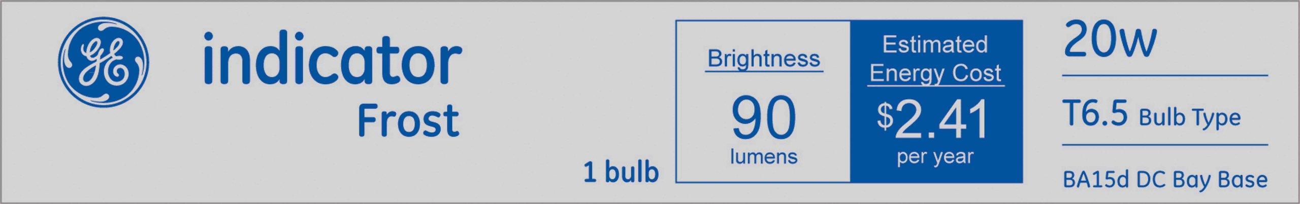 GE Lighting GE Indicator Light Bulb, Appliance Indicator Light, T6.5 Light Bulb, BA15d DC Bay Base, 20 Watts