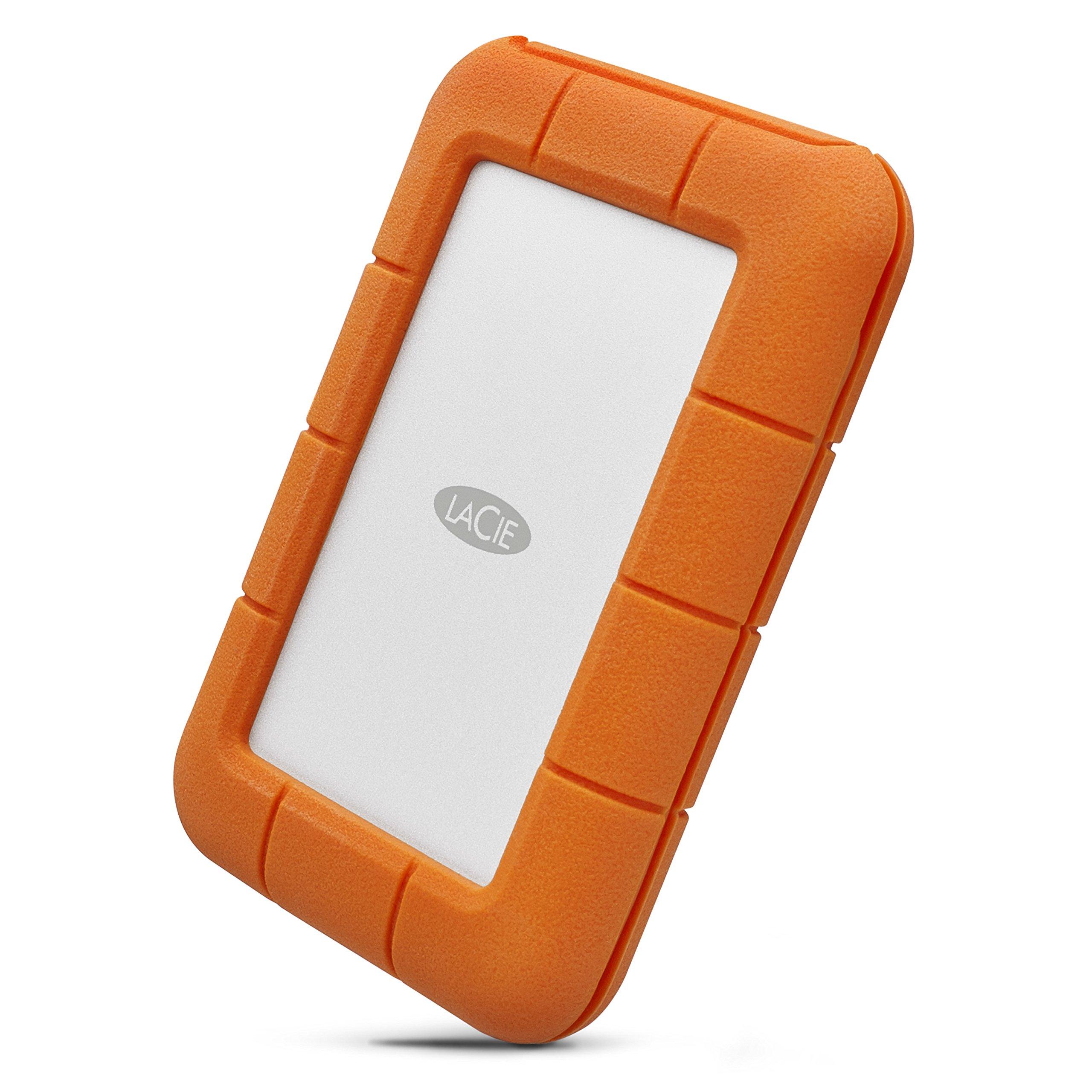 LaCie LaCie Rugged USB-C, 5TB, Portable External Hard Drive, Drop, Shock, Dust, Rain Resistant, for Mac & PC (STFR5000800)