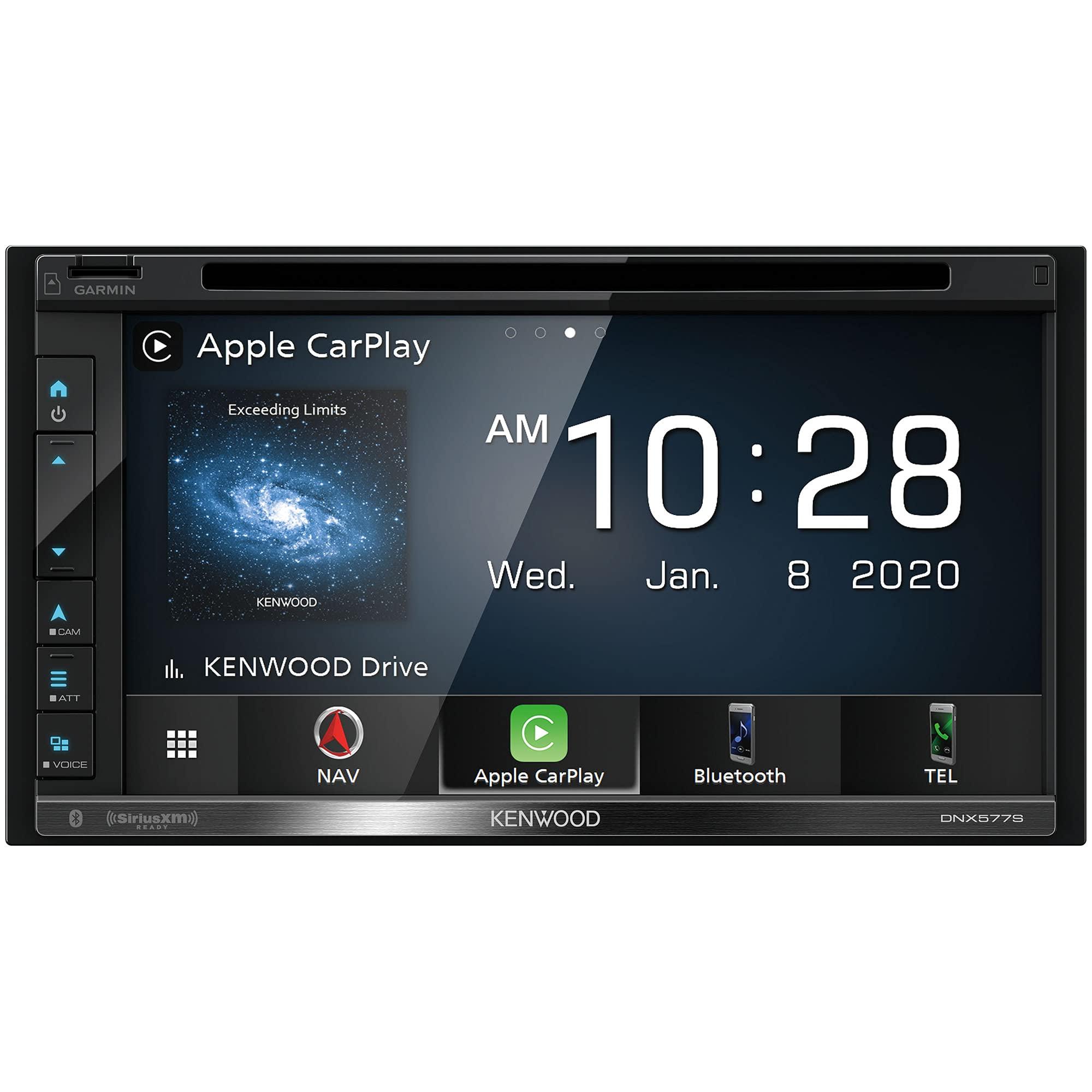 Kenwood Kenwood DNX577S 6.8" Capacitive Touchscreen DVD Navigation Receiver | Apple CarPlay & Android Auto Compatible | Digital LED Backlit LCD Display | Plus KENWOOD CMOS-230LP Universal Backup Camera