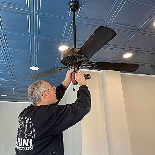 A La Maison Ceilings A La Maison Ceilings R24 Line Art Foam Glue-up Ceiling Tile (21.6 sq. ft./Case), Pack of 8, Plain White