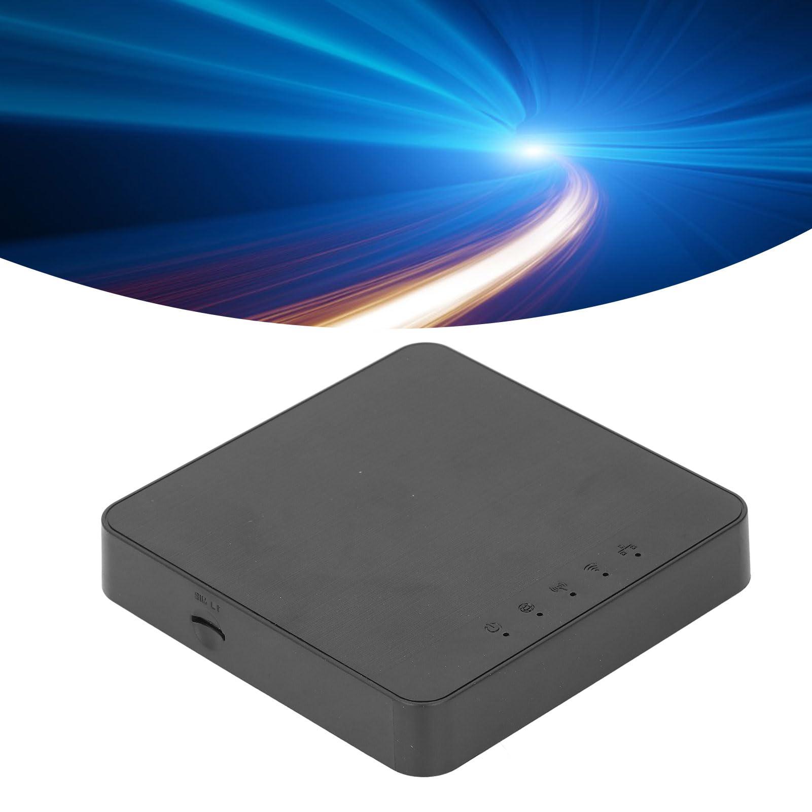 Asixxsix 4G LTE Broadband Modem, 4G LTE Router for All European Nano SIM Card, 2 Gigabit Ethernet Port SIM Card Modem Mobile Hotspot for Travel Camping Security Camera European Version