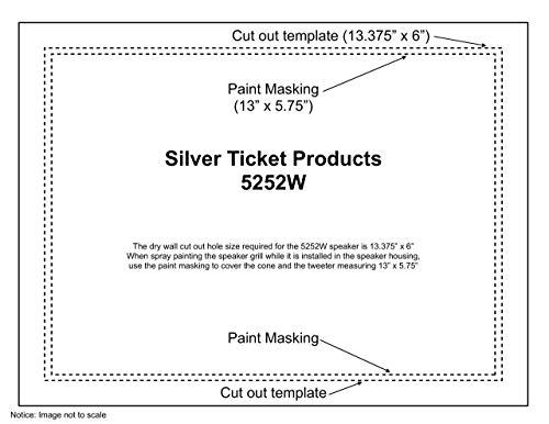 Silver Ticket Products Silver Ticket Products 1 x Center, 1 x Left & 1 x Right in-Walls and 4 x in-Ceiling Surround Sound 7.1 Speaker Home Theater Bundle Package