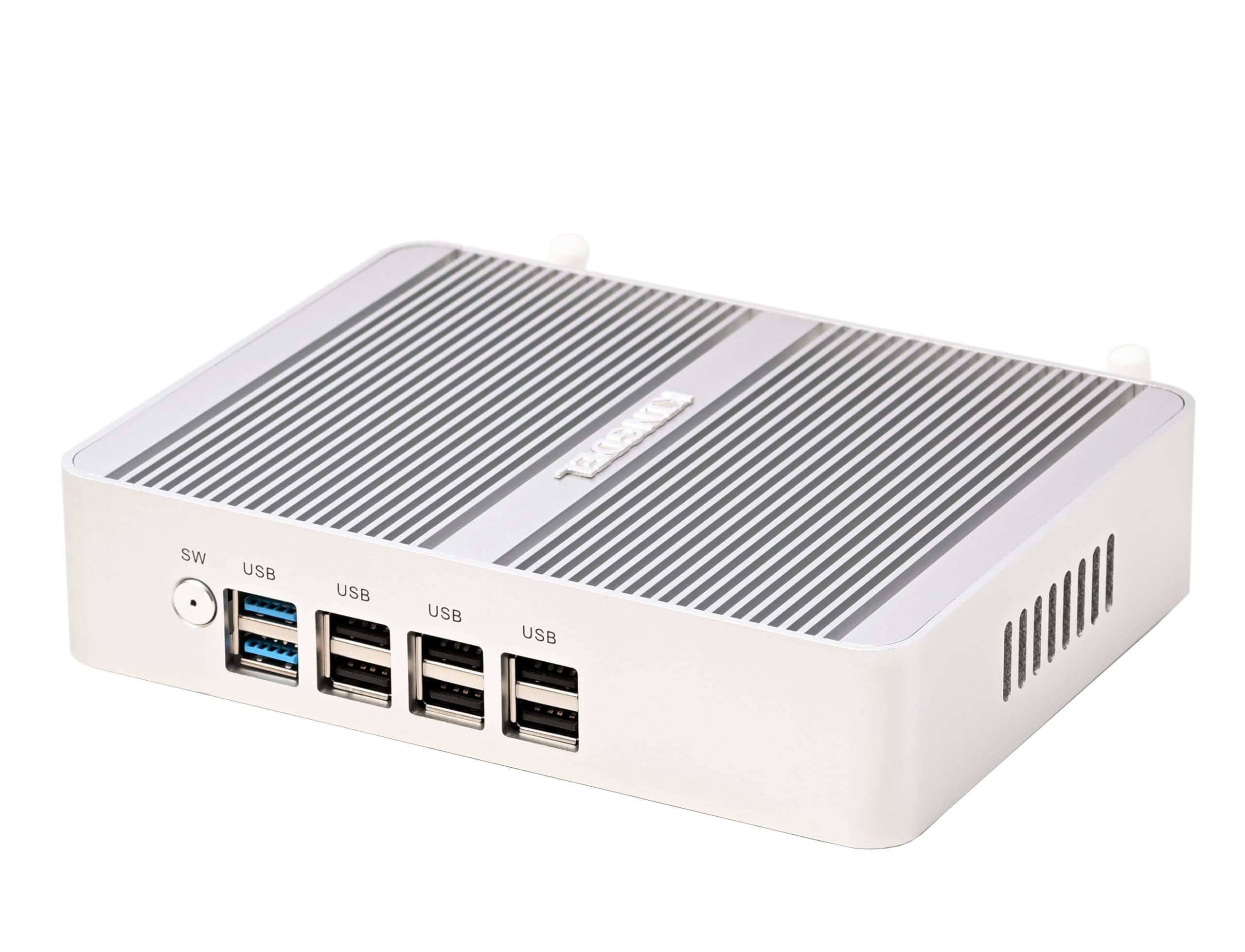 KINGDEL KINGDEL Fanless Mini PC 4-Core 12th Gen N100(up to 3.4GHz) 16GB DDR4 RAM 512GB NVMe SSD Mini Desktop Computer with Triple Display DP HD Support 4K 2xLAN 8xUSB