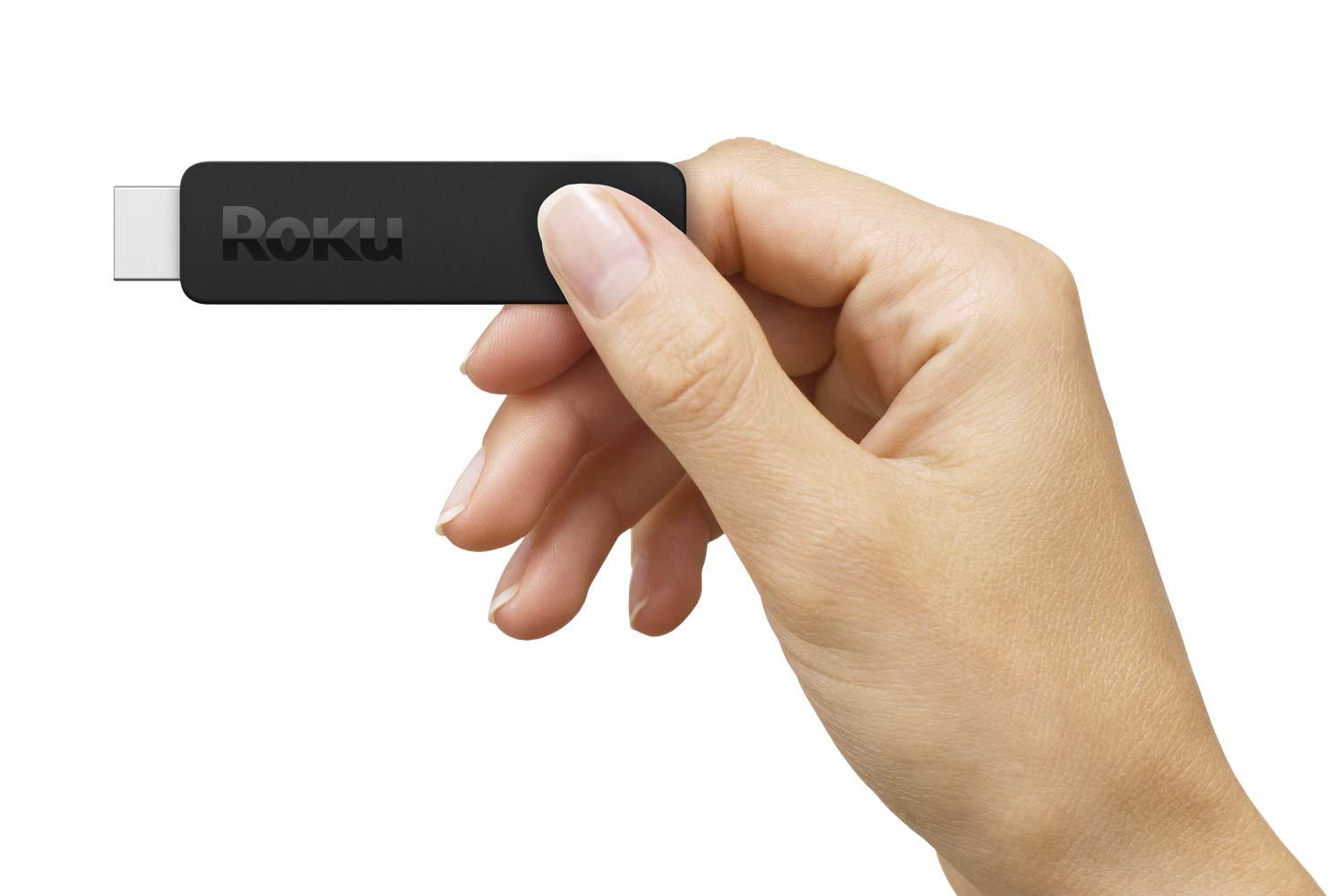 Roku Roku Streaming Stick | Portable; Power-Packed Streaming Device with Voice Remote with Buttons for TV Power and Volume (2018)