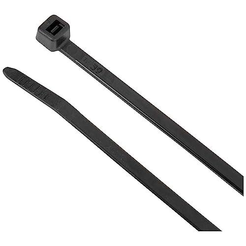 Klein Tools Klein Tools 450-200 Cable Ties, 50-Pound Tensile Strength, Heavy Duty Nylon Cable Zip Ties, Indoor / Outdoor Use, 7.75-Inch, Black, 100-Piece