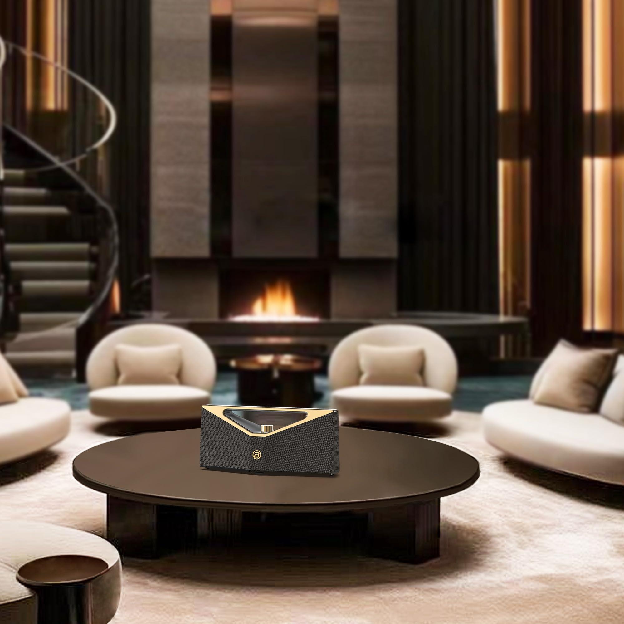 BUGANI BUGANI Brief Pro Portable Bluetooth Speaker 160W, Hi-Res Audio, 12H Playtime, Loud Speaker with Subwoofer for Jazz, Outdoor Speaker for Camping, Beach, Party, Golden